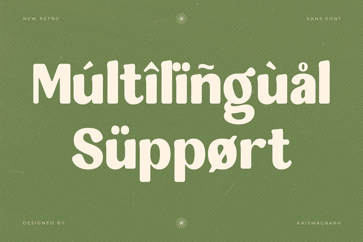 Bisque Veloute | Retro Sans Font, a Sans Serif Font by Krismagraph (Photo 8 of 10)