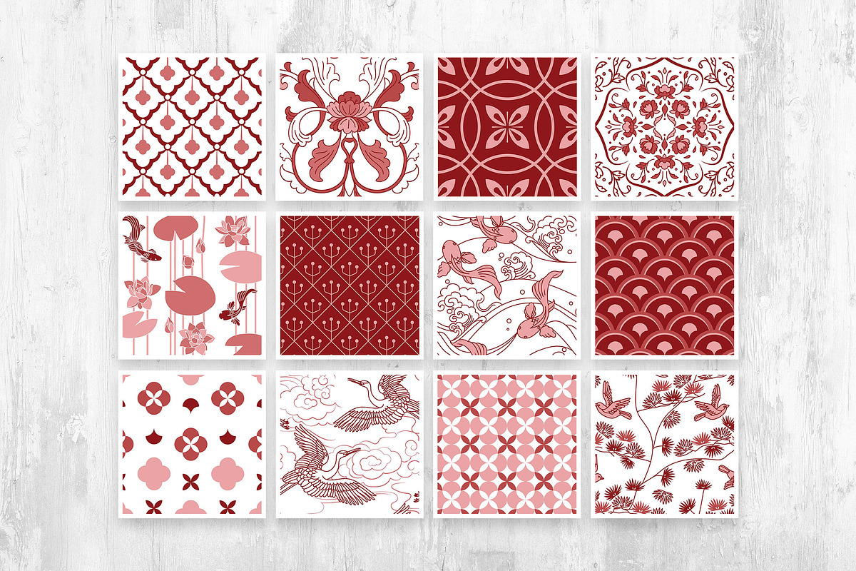 Chinese Ceramic Patterns, a Pattern Graphic by AsianElements (Photo 14 of 14)