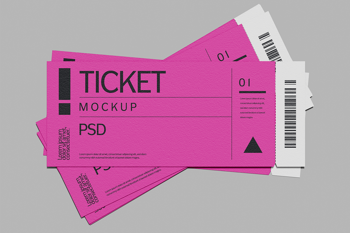 Tickets Design Mockup, an Advertising Mockup by Hubzway