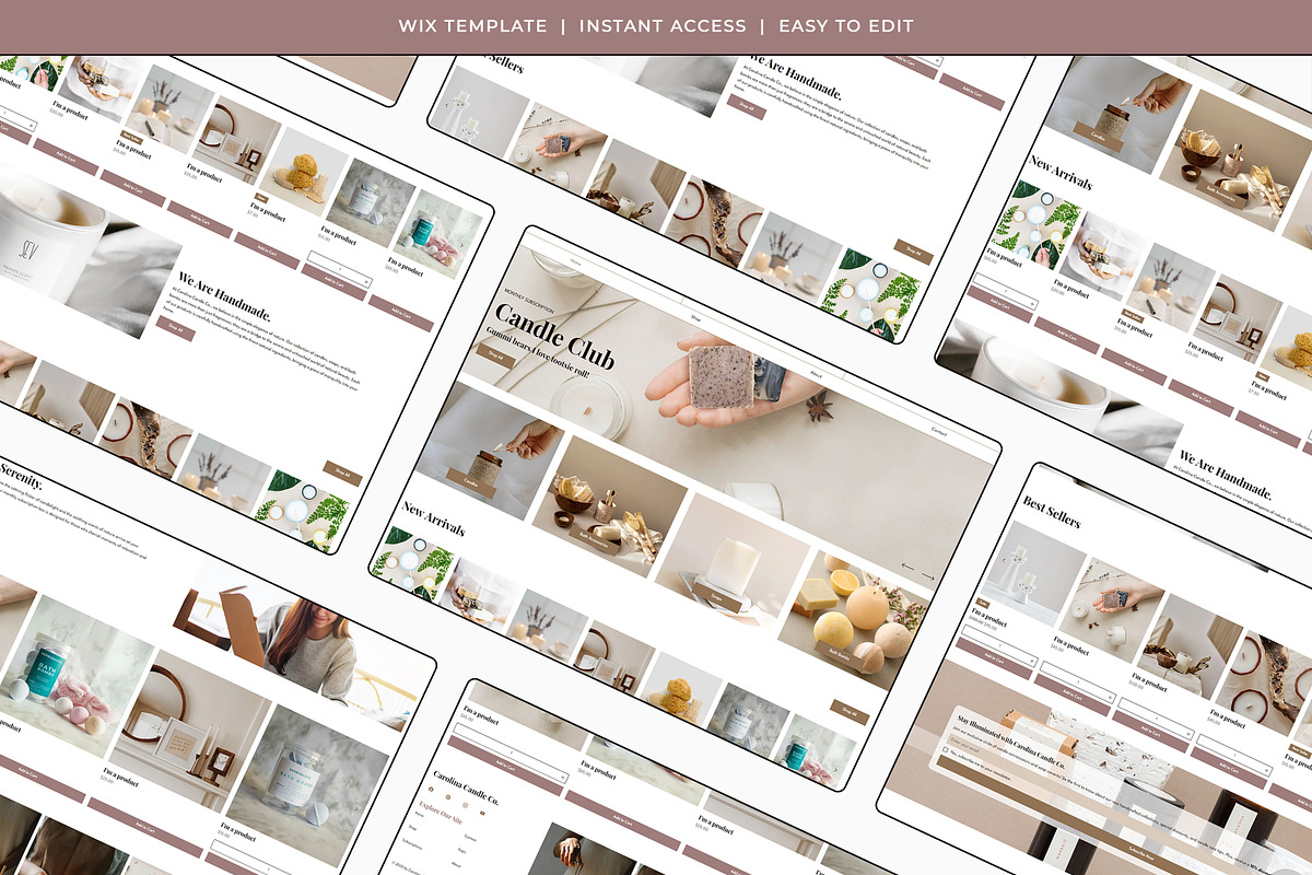 Carolina Candle Co. Wix Template, a Wix Template by Girl Boss From Home (Photo 4 of 6)