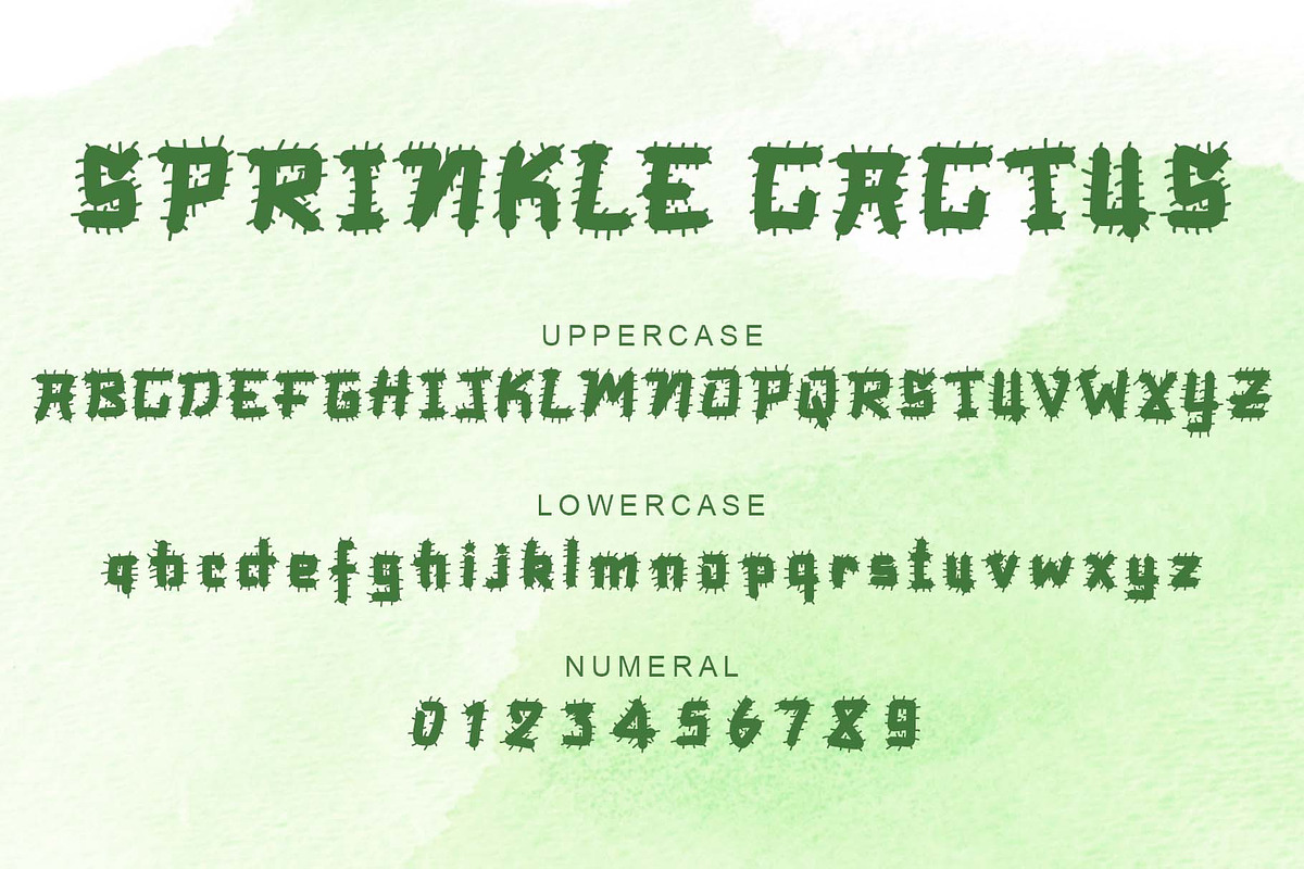 Sprinkle Cactus, a Font by Yoga Letter (Photo 6 of 6)