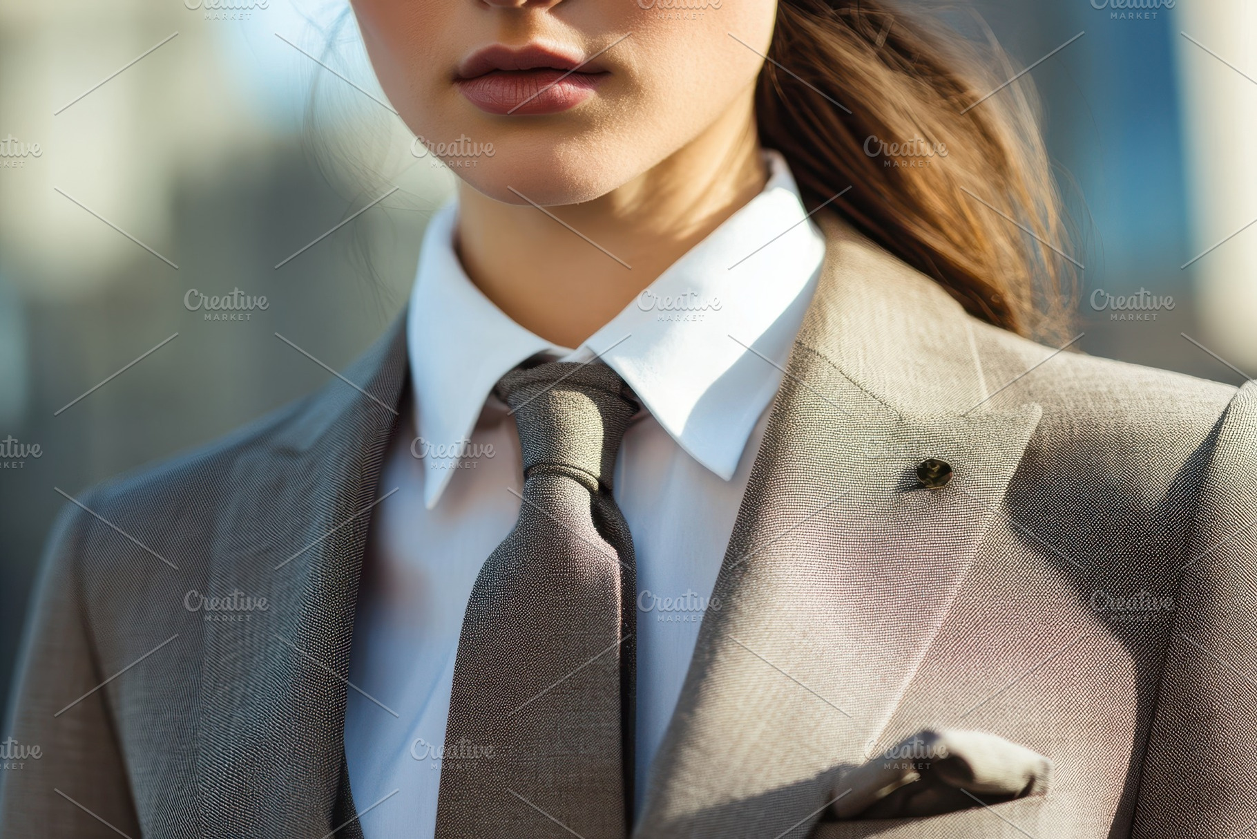 Elegant dapper suit for women showca, a Photo by Pavel_design