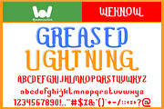 Greased Lightning font, a Font by weknow (Thumbnail 1 of 8)