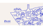 Breakfast & picnic food backgrounds, a Food Illustration by Good Studio (Thumbnail 2 of 3)