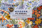 Modern Floral Seamless Patterns, a Pattern Graphic by Molly art (Thumbnail 1 of 9)