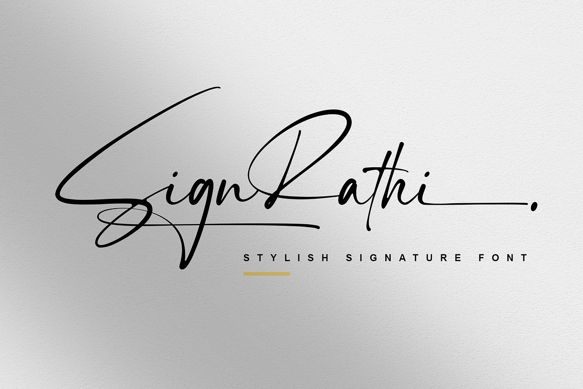 Sign Rathi | Signature Script, a Script Font by Lemonthe (Photo 1 of 9)