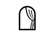 Window Curtain Silhouette Bundle, an Illustration by Creativeshirt (Thumbnail 41 of 51)
