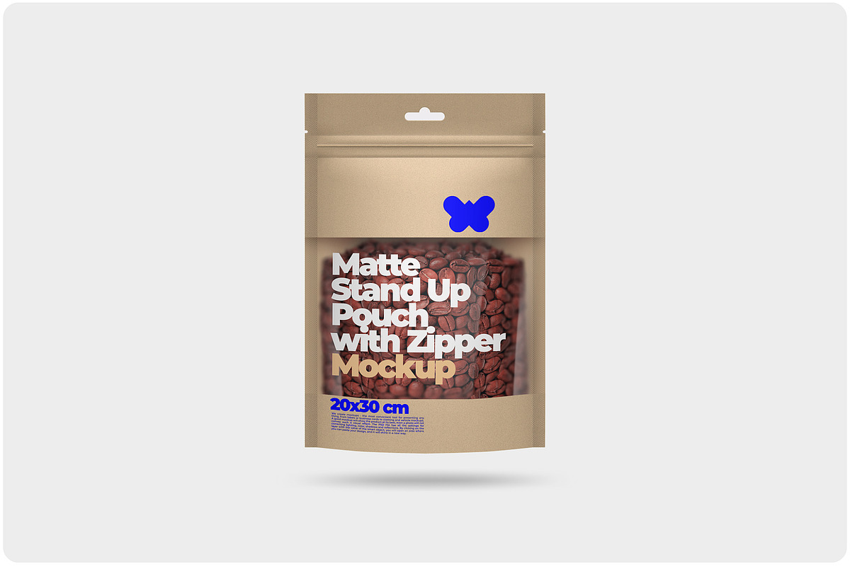 Stand-Up Pouch with Window Mockup, a Packaging Mockup by Reformer Mockup (Photo 2 of 5)