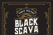 BLackScava + Ornaments + texture, a Sans Serif Font by PompoCo (Thumbnail 1 of 6)