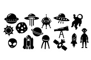 Space SVG, Alien Silhouette Bundle, an Object Graphic by Smix Ryo (Thumbnail 2 of 3)