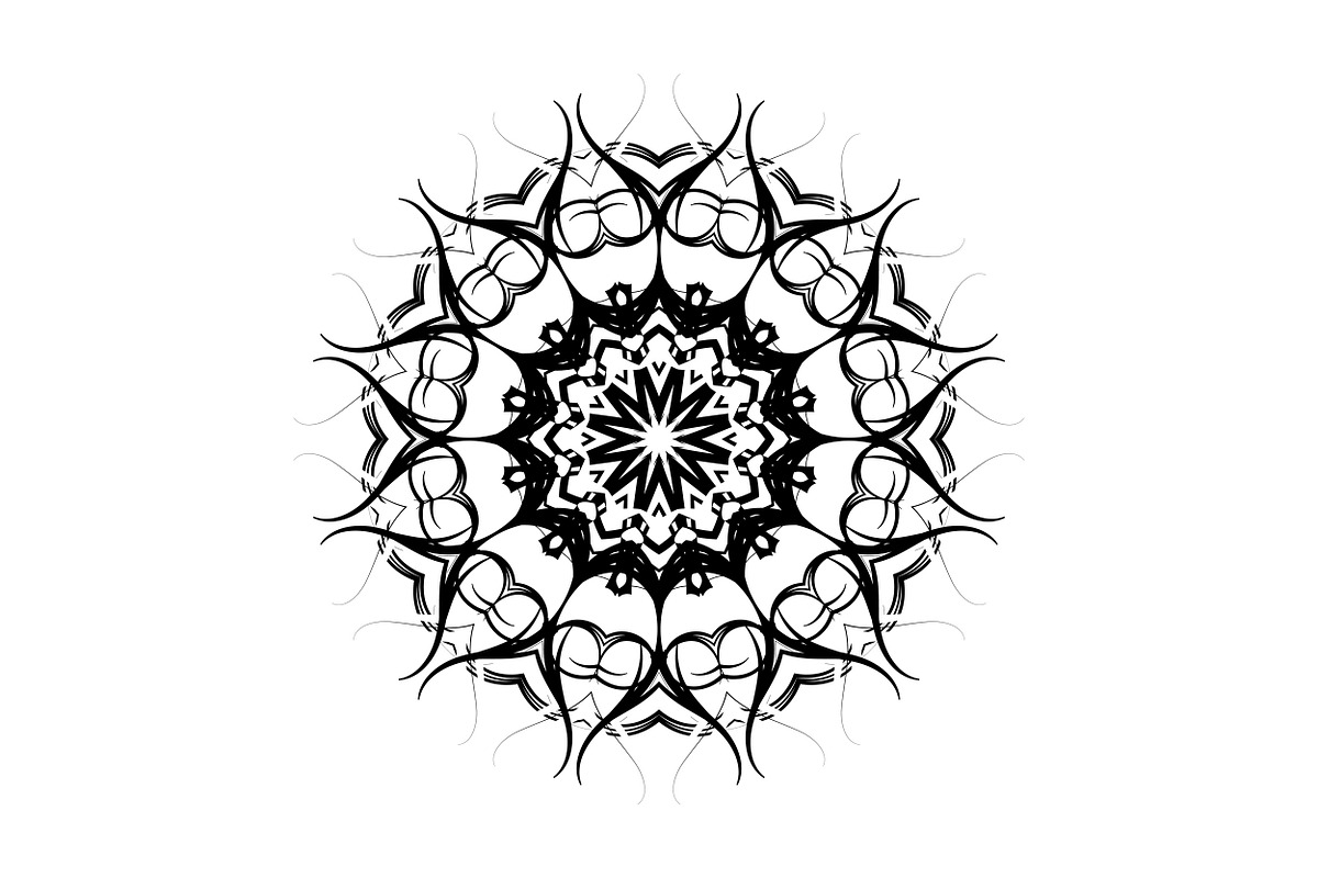 Modern Black and White Mandala Pack, a Decorative Illustration by NJ Himel (Photo 28 of 101)