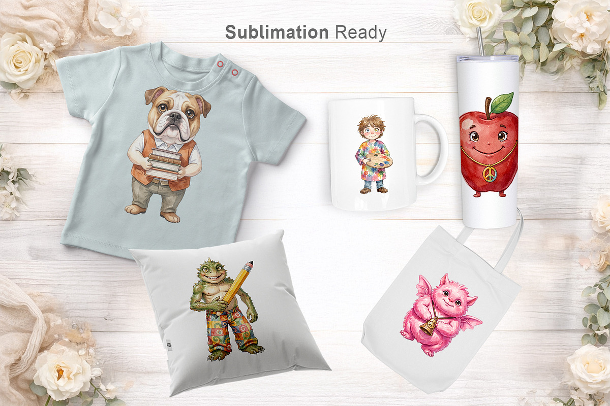 Groovy 70s Teacher Sublimation, a Decorative Illustration by Artnoy (Photo 6 of 8)