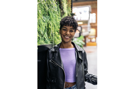 Beautiful Afro Girl Smiling Portrait