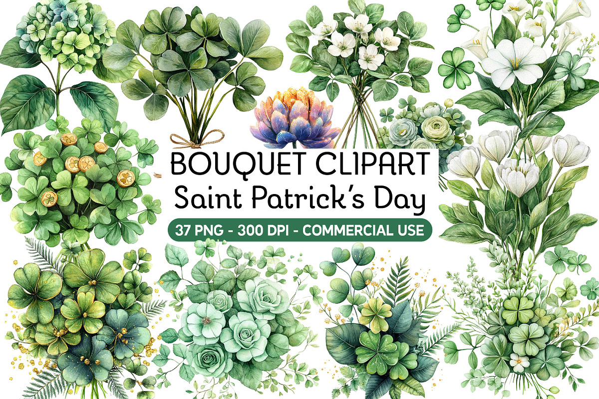Saint Patrick’s Day Bouquet Clipart, an Illustration by Daily.Designs (Photo 1 of 8)