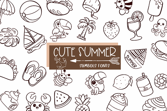 Cute Summer| Symbols Fonts preview 8