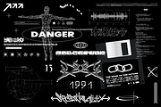 Cyberpunk Tech HUD Vector Pack, an Object Graphic by SergeyBitos (Thumbnail 3 of 6)