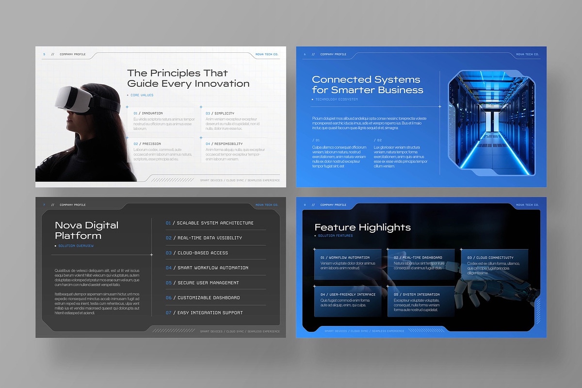 Futuristic Presentation Template, a Presentation Template by BrandPacks (Photo 3 of 7)