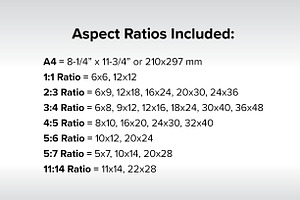 Poster Mockup Set For Many Ratios