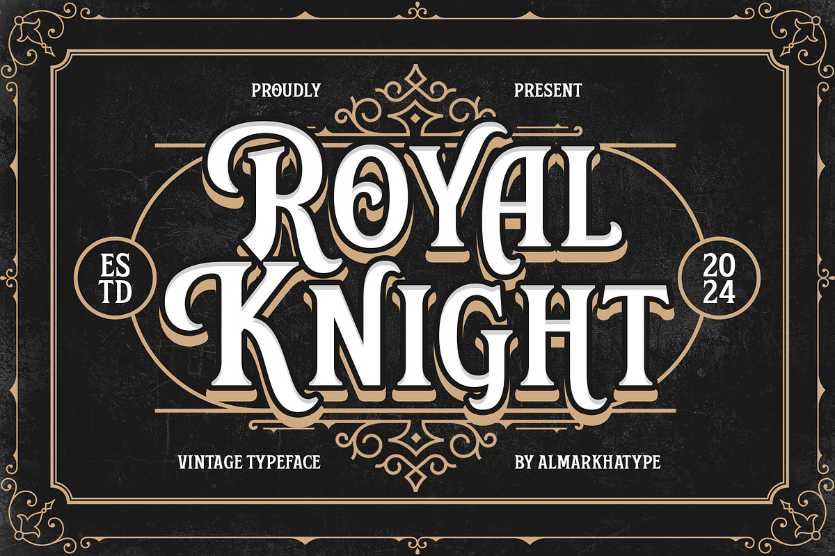 Royal Knight – Vintage Font, a Blackletter Font by Almarkhatype (Photo 1 of 10)