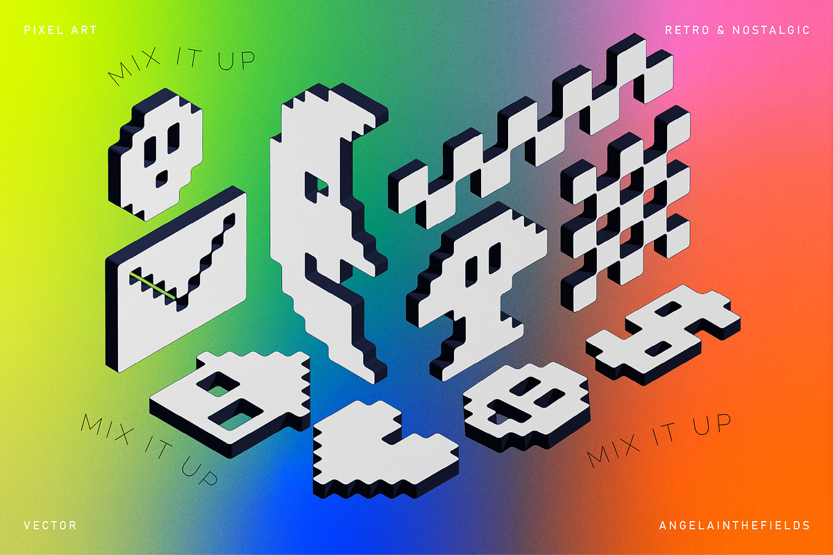 3D Pixel Love Vector Clipart, an Object Graphic by angelainthefields (Photo 10 of 10)