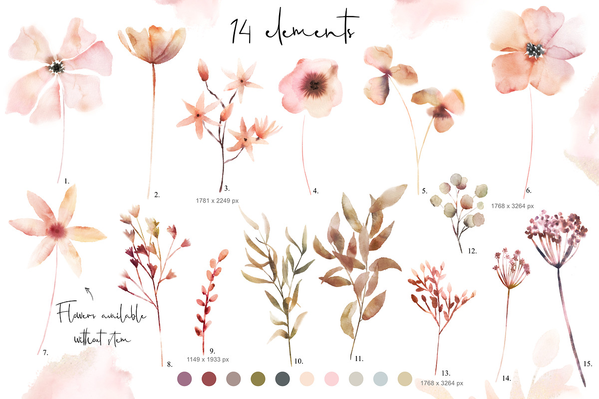 Loose floral & gold glitter, an Illustration by marie dricot (Photo 5 of 21)