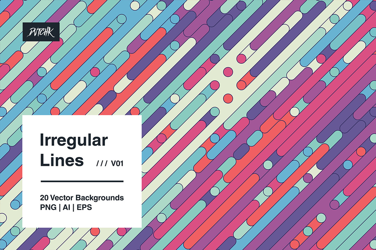 Irregular Lines - Vector Backgrounds, a Background Graphic by dvtchk (Photo 6 of 13)