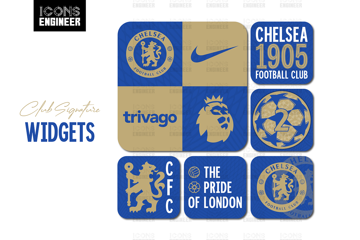 Chelsea 23/24 Theme Pack | Home Kit, an Icon by IconsEngineer (Photo 5 of 11)