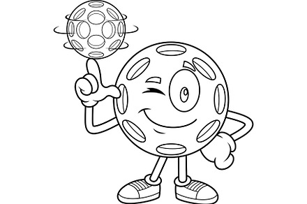 Winking Pickleball Character