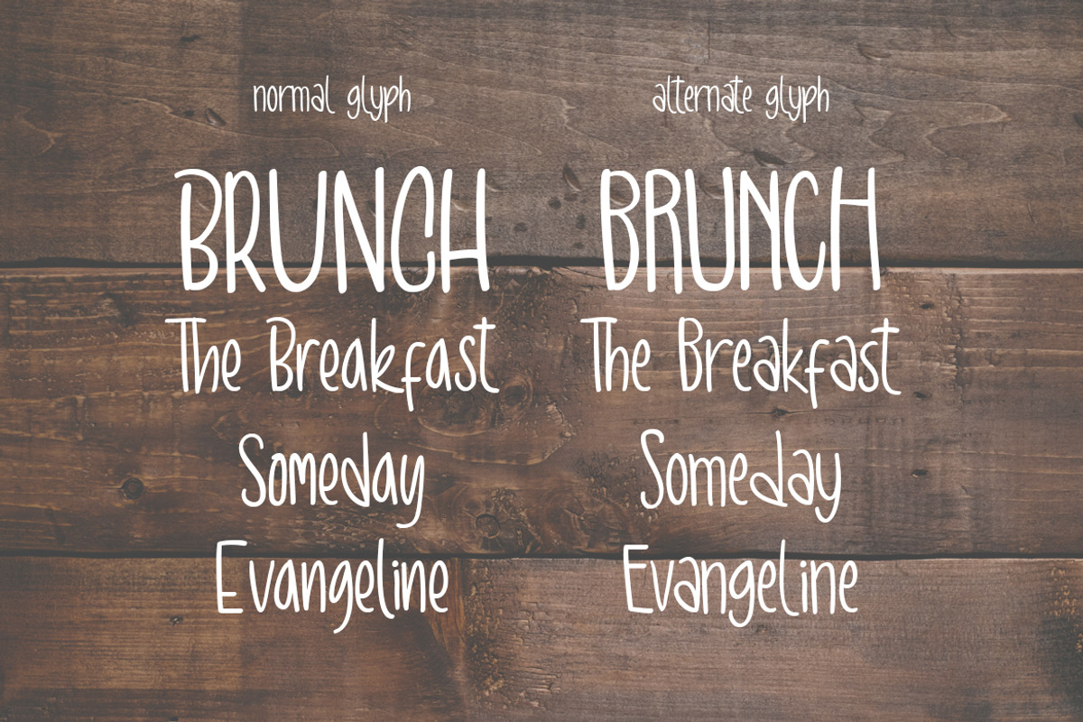 Brunch Brunch Font preview 4