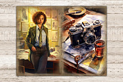 Detective Collage Sheet Black Woman, a Person Illustration by GlamArtZhanna (Thumbnail 4 of 9)