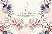 Cold Night Flowers, a Decorative Illustration by Webvilla Studio (Thumbnail 6 of 6)