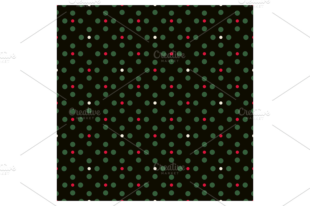 Festive Green and Red Polka Dot, a Pattern Graphic by Creative Backgrounds