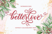 Betterlove Calligraphy, a Script Font by Almeera Std (Thumbnail 1 of 10)