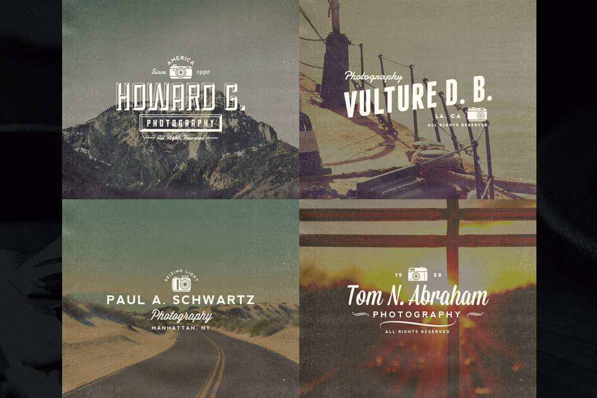 Photographer Vintage Logo Collection, a Branding & Logo Template by Yusof Mining (Photo 2 of 5)