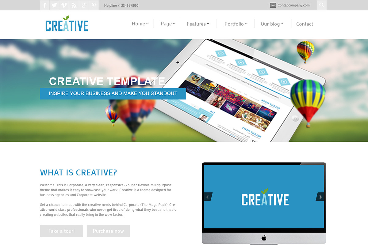 Creative-Responsive Joomla Template, a Websites & App Template by JoomlaUX (Photo 2 of 3)