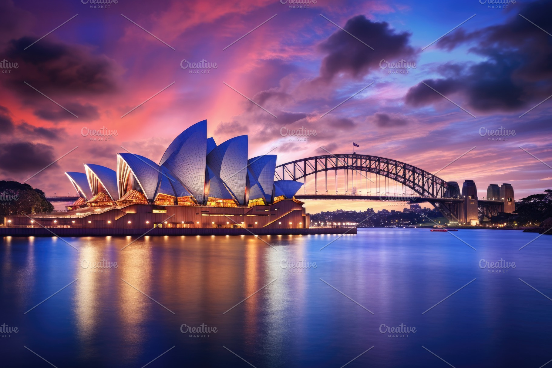 Sydney Opera House and Sydney Harbou, a Photo by Iftikhar Alam