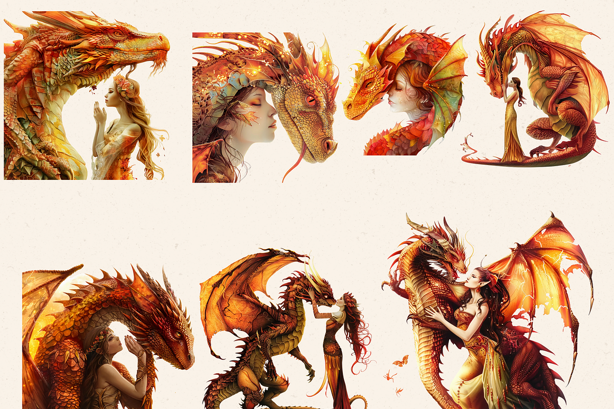 DRAGON FAIRY CLIPART PACK, a Person Illustration by Daring Digies (Photo 3 of 10)