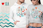 I love SEA - vector design kit, an Object Graphic by Olga Bonitas (Thumbnail 7 of 9)