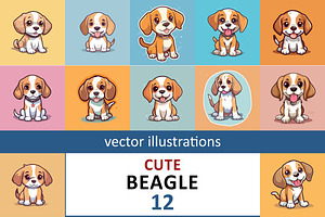 kawaii beagle puppy dog