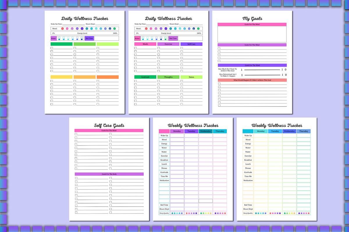 Self Care Planner For Canva KDP, a Stationery Template by Shumaya (Photo 3 of 5)
