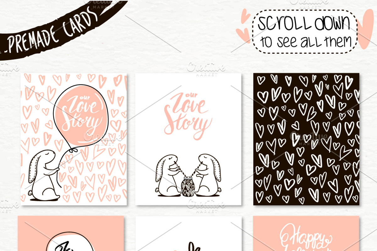 ROMANTIC CARDS COLLECTION, an Illustration by solmariart (Photo 3 of 5)