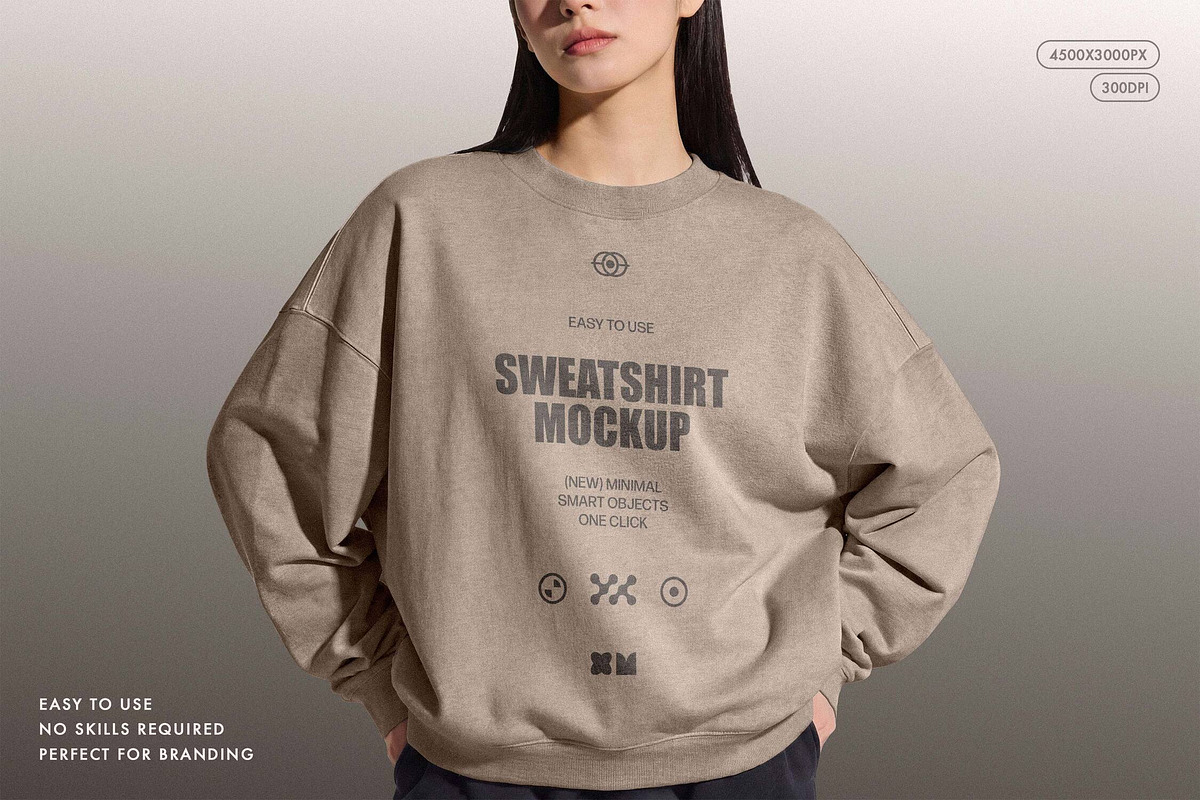 Women's Sweatshirt Mockup, a Hoody Mockup by Design Squad (Photo 1 of 4)