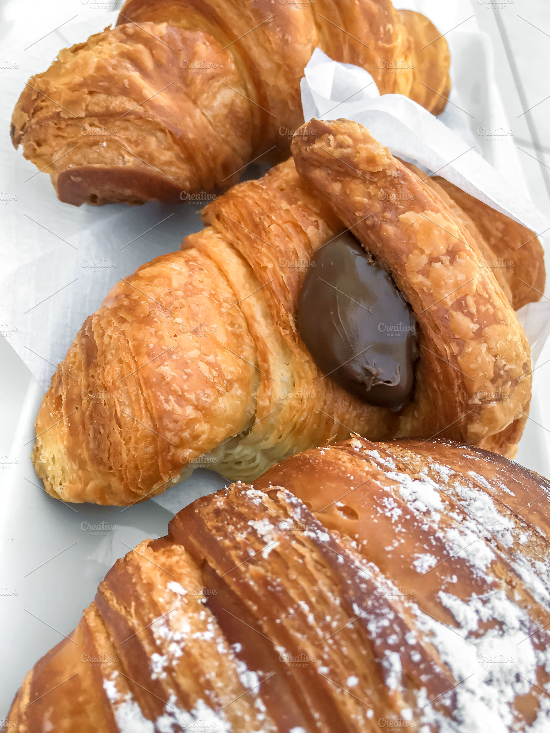 Chocolate croissants, a Food & Drink Photo by KYNA STUDIO