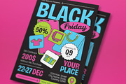 Black Pink Black Friday Flyer Set, a Flyer Template by graphicook (Thumbnail 2 of 3)