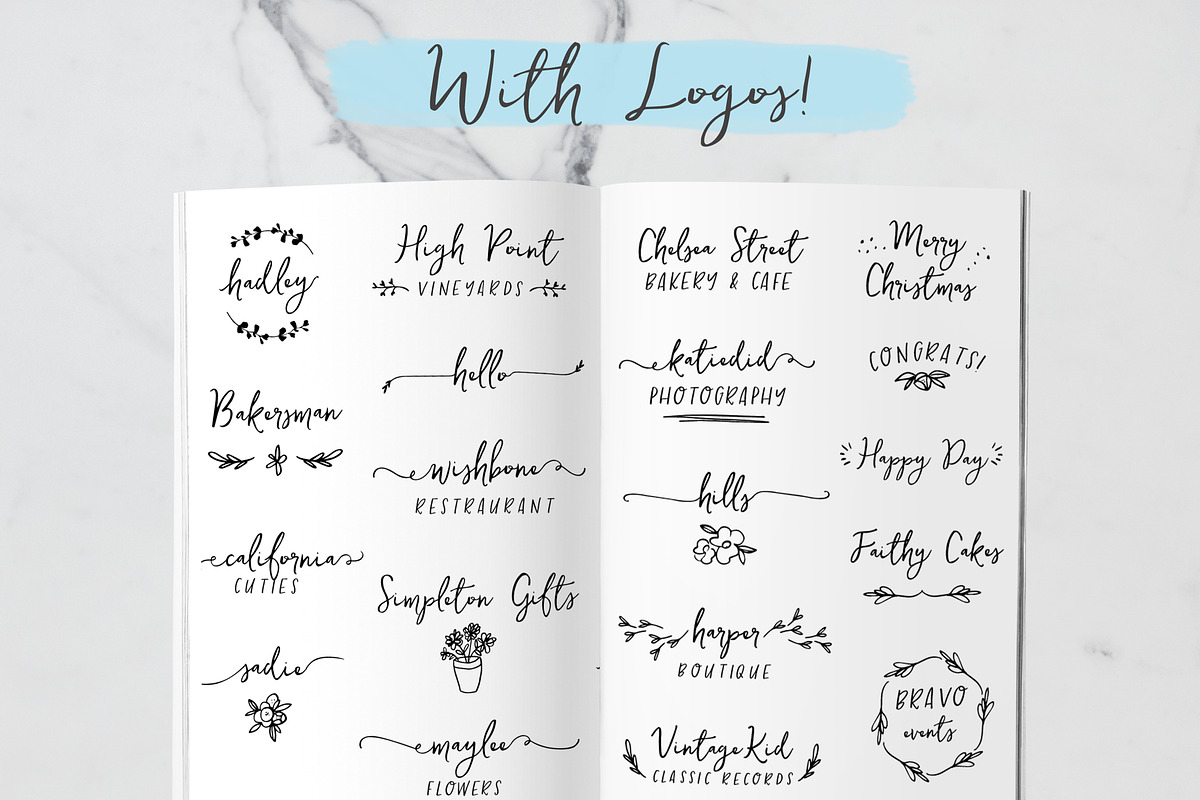 Ditto Font + Swashes, a Handwritten Font by Angie Makes (Photo 11 of 11)