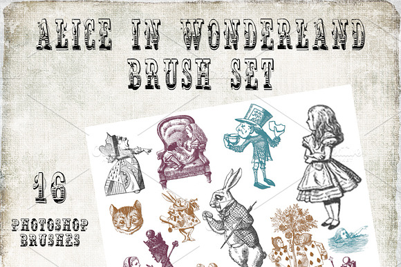 Alice in Wonderland Brush Set preview 4