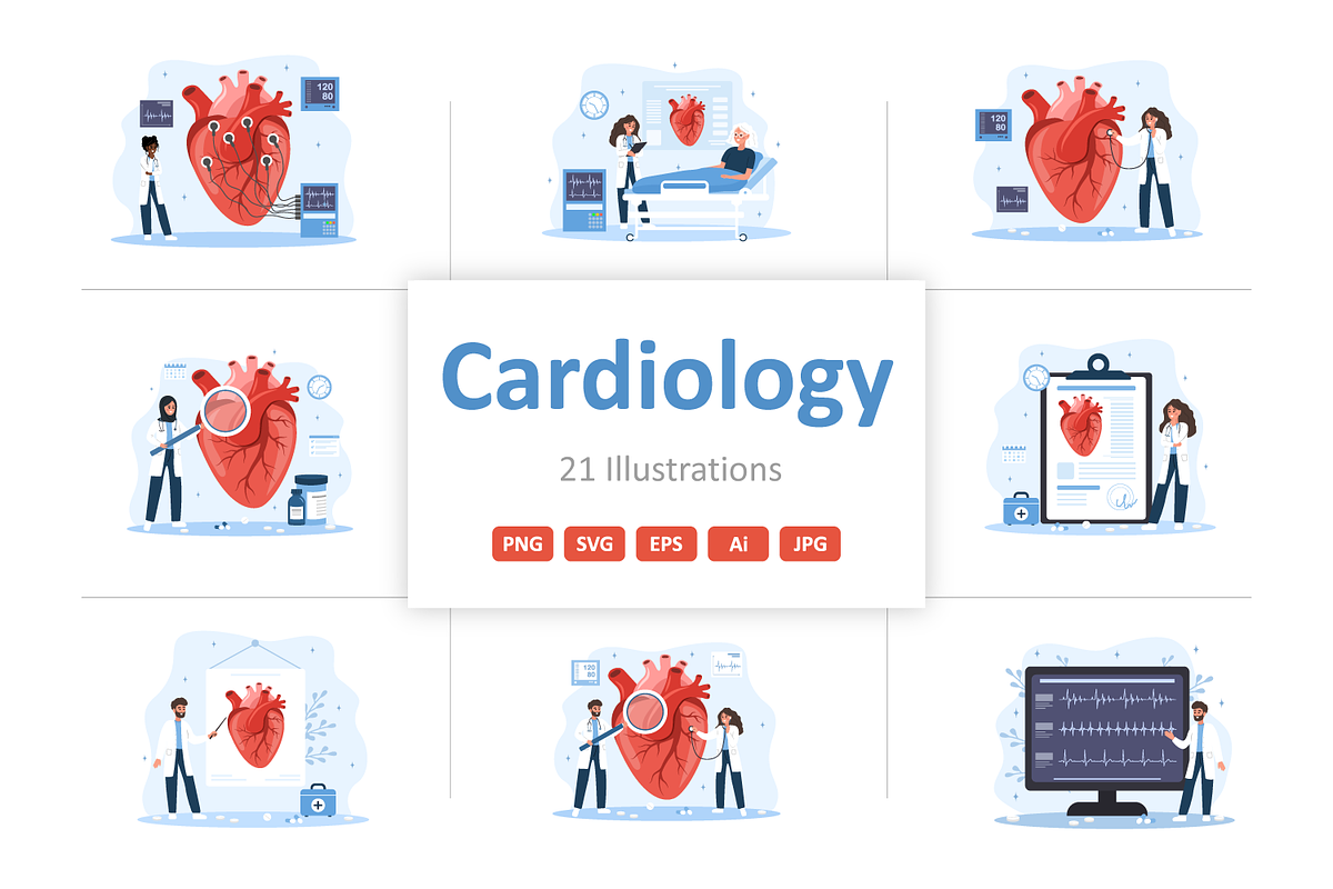 Cardiology, a Healthcare Illustration by KeronnArt