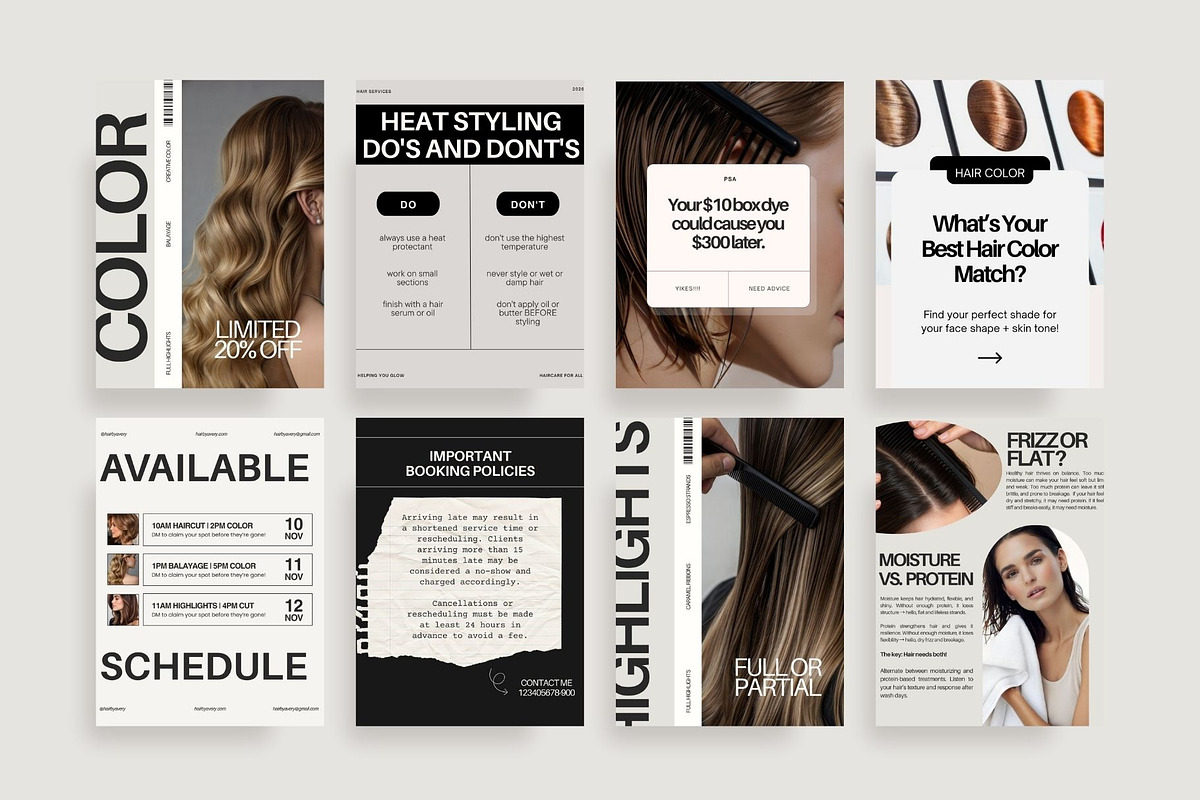 Hairstylist Instagram Template Bundle preview 4