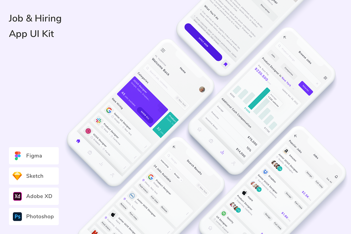 Job & Hiring App UI Kit, an UI Kit Template by Betush