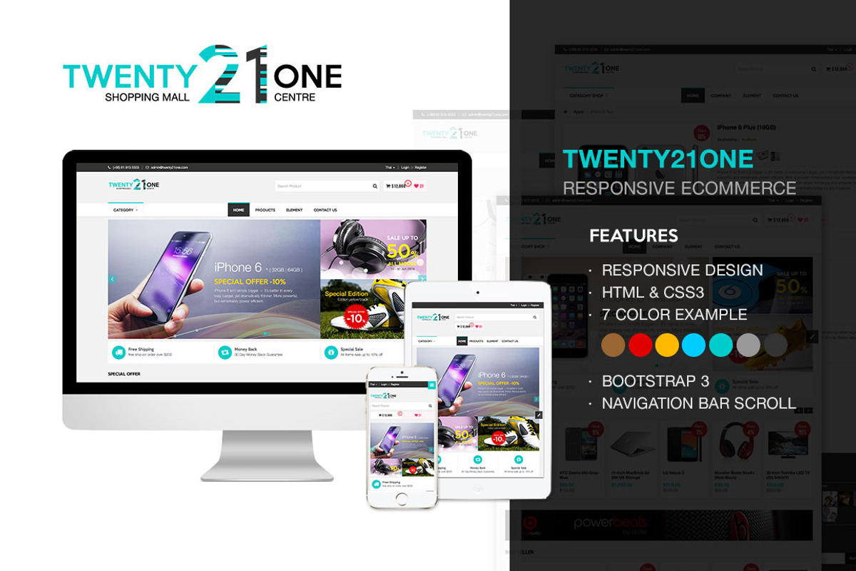 Twenty21One - Responsive E-Commerce, a HTML Template by Ake Design